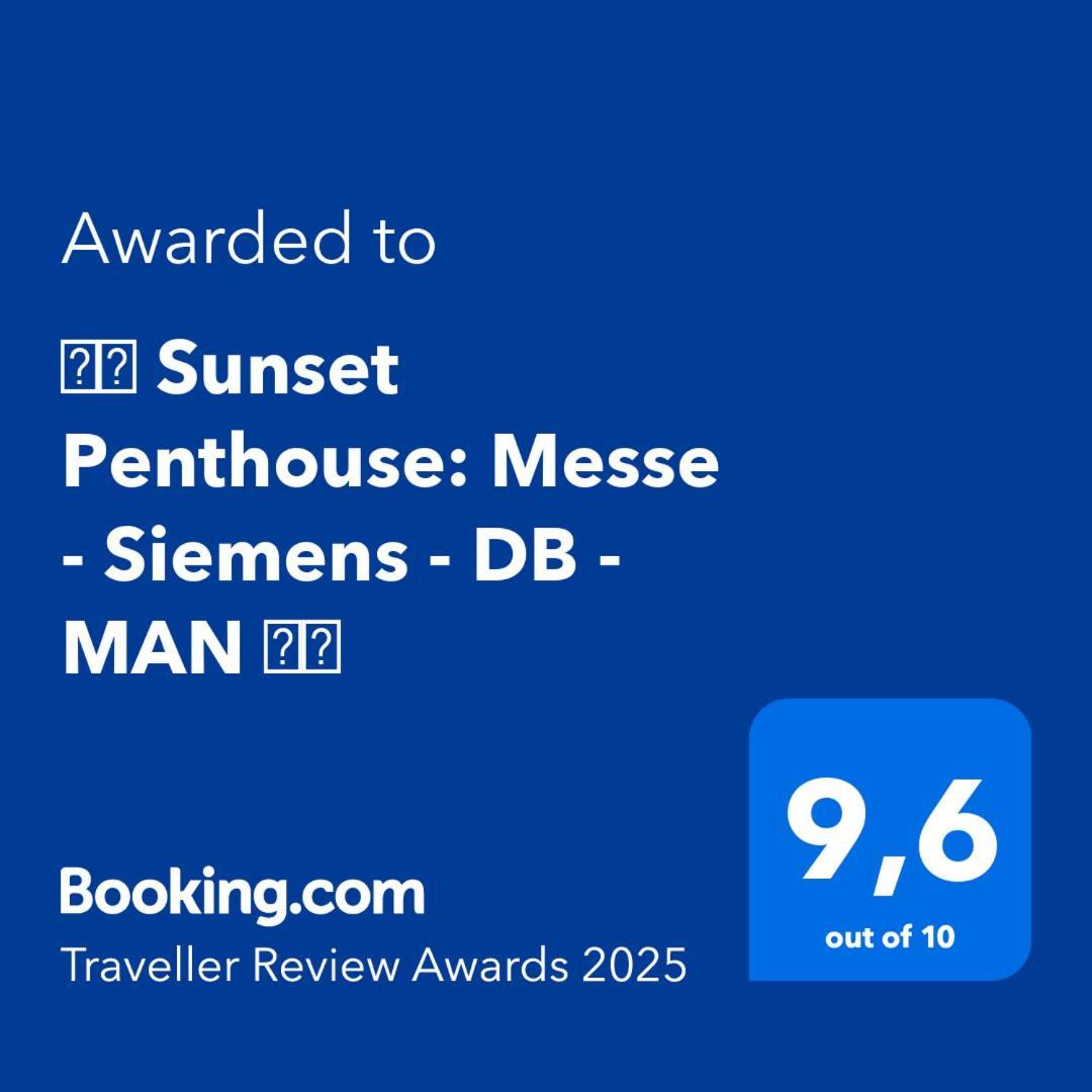 ⸨⸩ Sunset Penthouse: Messe - Siemens - Db - Man ⸨⸩ Apartment Nuremberg Luaran gambar